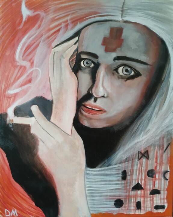 Painting titled "Demon Society" by Déryck Maindron, Original Artwork, Acrylic