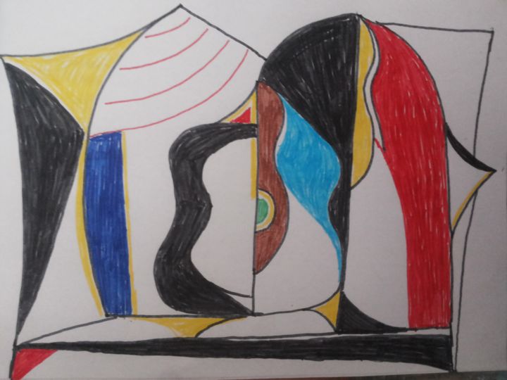 Drawing titled "I am a penguin" by Natalie Law Y.K.Y, Original Artwork, Marker