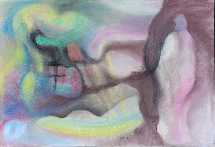 Peinture intitulée "Karfreitag 23" par Franziska Van Der Geest, Œuvre d'art originale, Pastel