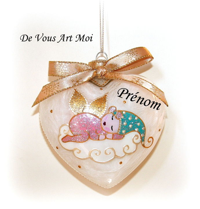 Boule Prenom Personnalise Bebe De Noel Artesania Por Devousartmoi Artmajeur