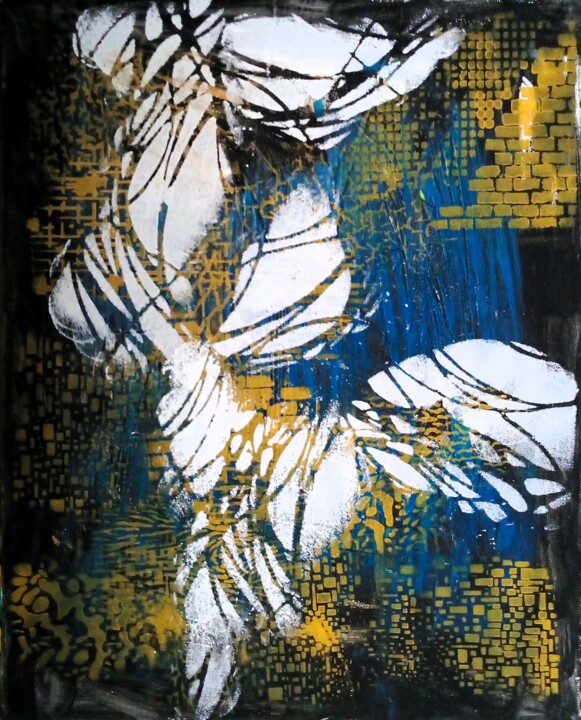 Painting titled "Lisette or Movement…" by Diana Heit, Original Artwork, Acrylic Mounted on Wood Stretcher frame