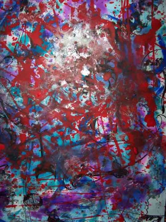 Картина под названием "Lunes Variation arg…" - Diane Medus, Подлинное произведение искусства, Акрил