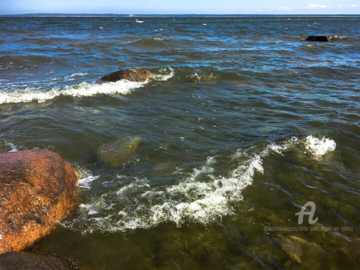 Photography titled "Baltic Sea Waves" by Dida Andr & Tevah.Art Studio, Original Artwork, Digital Photography