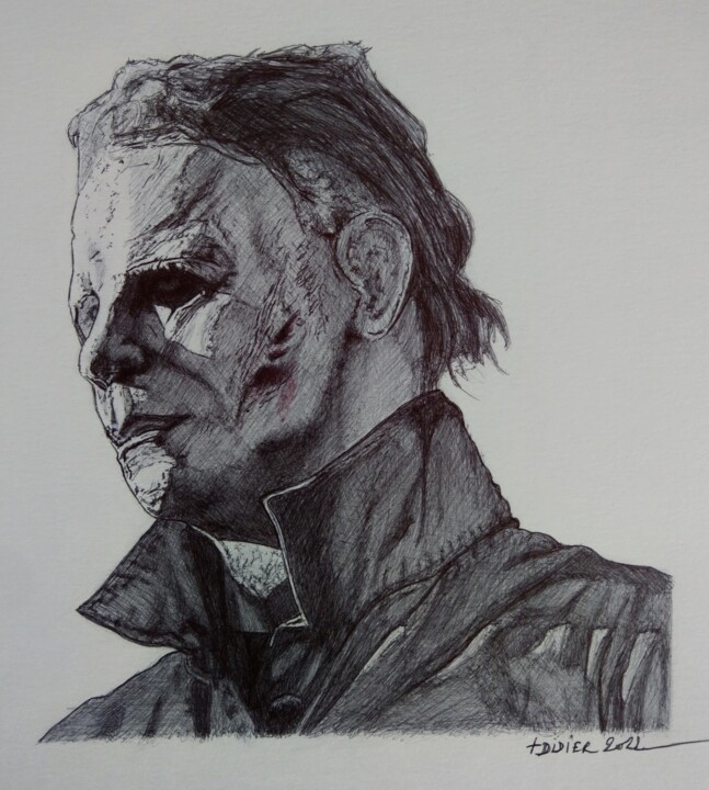 Michael Myers Halloween Ends , Drawing by Didier Plouviez Artmajeur
