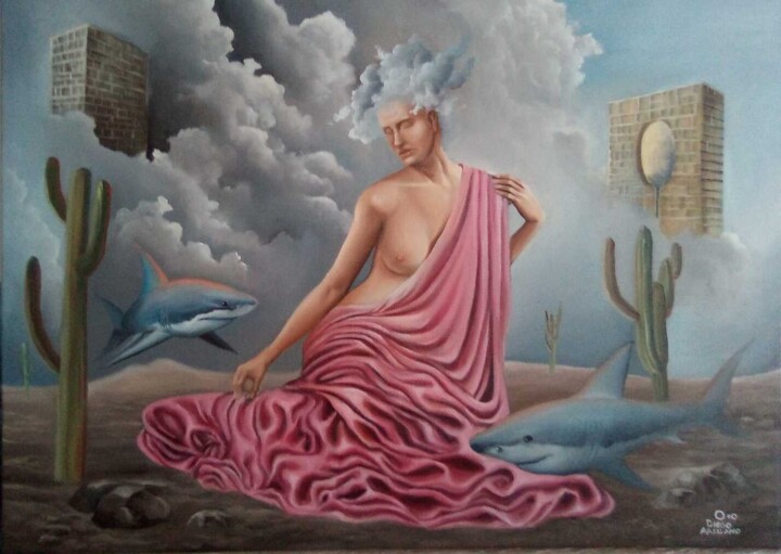 Pintura intitulada "woman" por Diego Alberto Arellano Fajardo, Obras de arte originais, Óleo