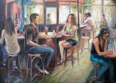 "Kafede Iki Kisi-Two…" başlıklı Tablo Diler Yavaş tarafından, Orijinal sanat