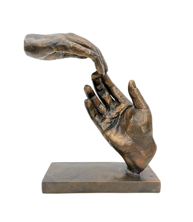 Scultura intitolato "Sculpture en bronze…" da Djamel Eddine Hafis, Opera d'arte originale, Bronzo