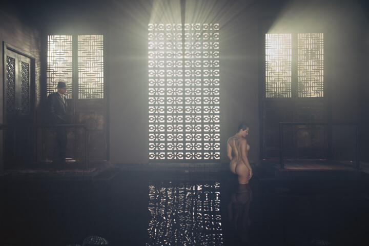 Photography titled "Woman in baths" by Dmitry Ersler, Original Artwork, Digital Photography