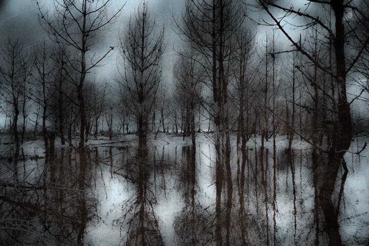 Photographie intitulée "Lagune Bleue à l'em…" par Dominique Cahier, Œuvre d'art originale, Photographie numérique