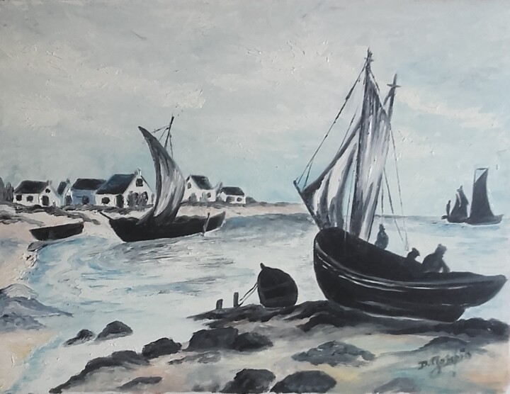 Pittura intitolato "Bretagne.jpg" da Dominique Gascoin, Opera d'arte originale