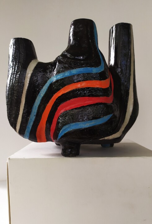 Sculpture intitulée "Tripode 4" par Dominique Jolivet, Œuvre d'art originale, Céramique