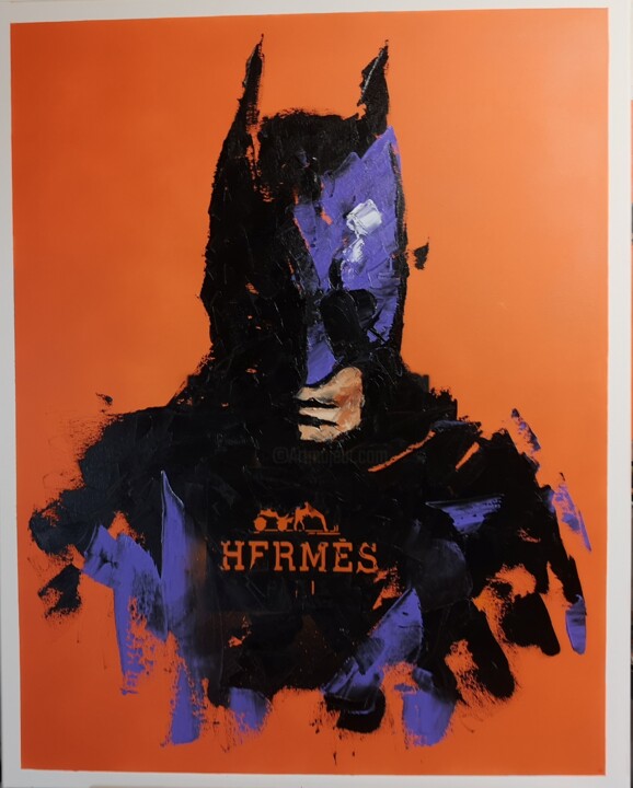 Pintura intitulada "Batman Hermes" por Dominique Kleiner, Obras de arte originais, Óleo