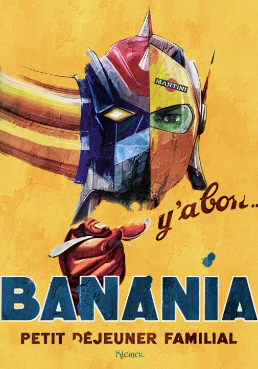 Malerei mit dem Titel "Goldorak banania pa…" von Dominique Kleiner, Original-Kunstwerk, Digitale Malerei