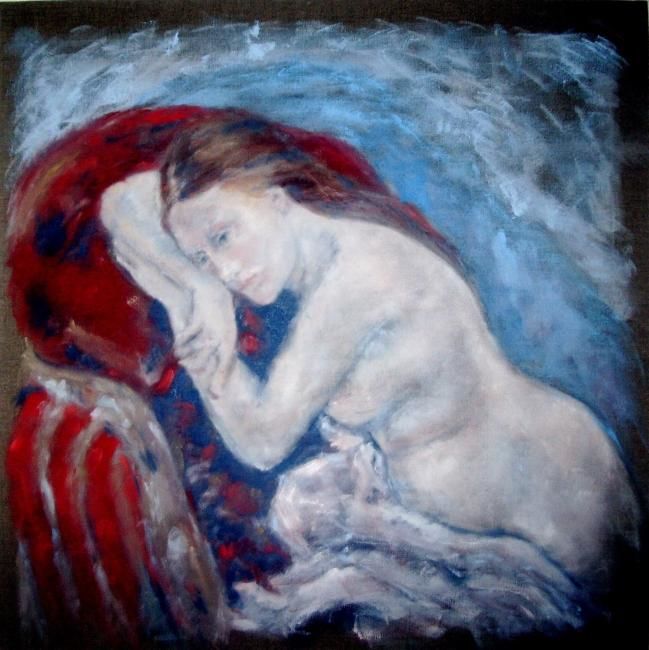 Painting titled "La Sieste" by Donna Gourdol, Original Artwork