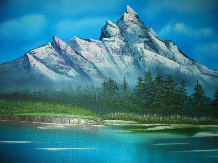 Painting titled "Majesty in Blue" by Donna Carver, Original Artwork