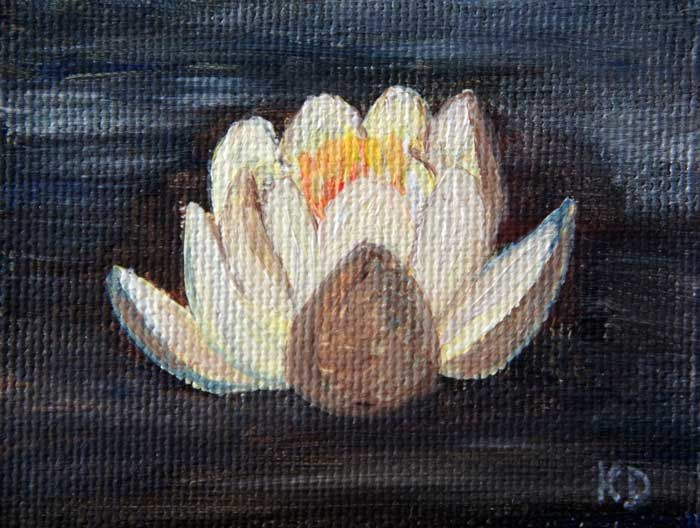 Peinture intitulée "lotus" par Dookar Dickyi, Œuvre d'art originale