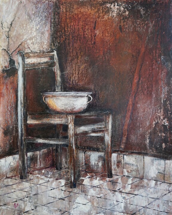 Pintura titulada "Rusty still life" por Dora Stork, Obra de arte original, Cera