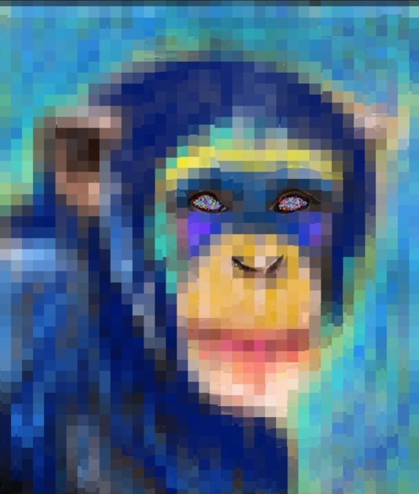 Arte digital titulada "Crypto monkey" por Mélanie Cavalec, Obra de arte original, Trabajo Digital 2D