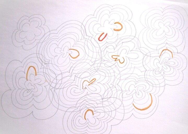Dibujo titulada "o.T. (blooming)" por Dorothea Breit, Obra de arte original, Pastel