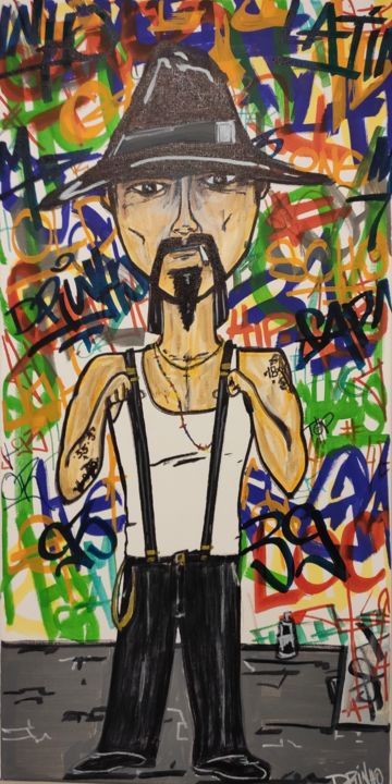 "STREET ART Family -…" başlıklı Tablo Drinho Street Artiste tarafından, Orijinal sanat, Akrilik