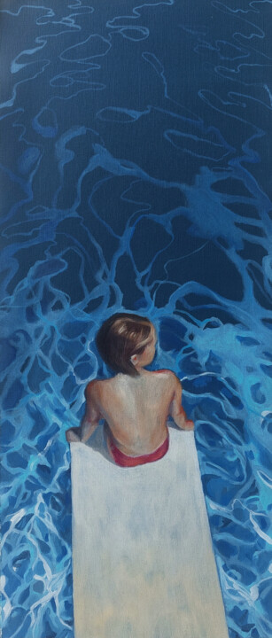 Картина под названием "Summertime" - Dunja Jung, Подлинное произведение искусства, Масло