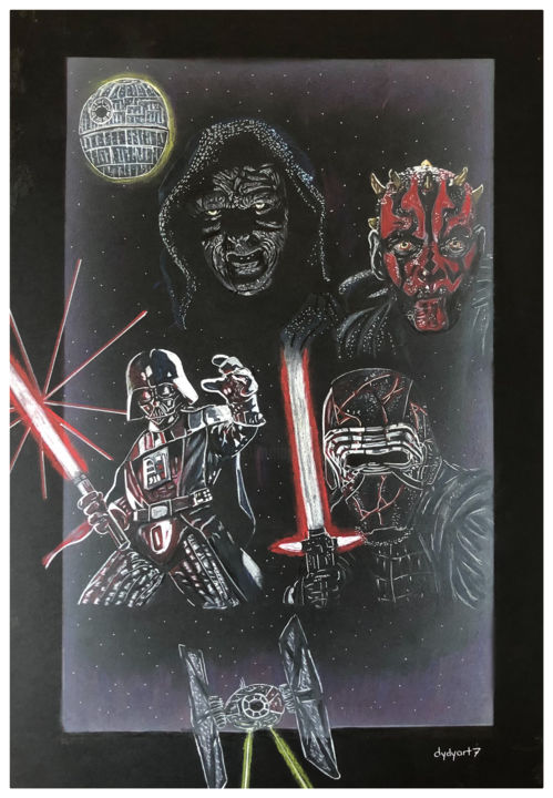 Drawing titled "Star wars the dark…" by Focosi Dylan (Dydyart7), Original Artwork, Pastel