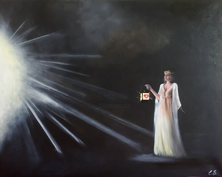 Painting titled "Towards the Light" by Edita Sarukhanyan, Original Artwork, Acrylic