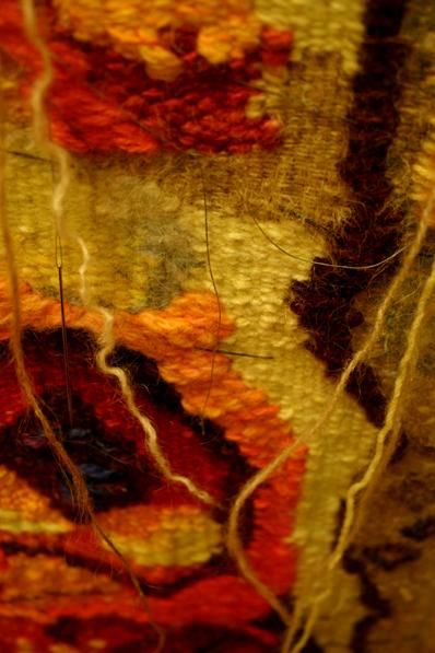 Textile Art titled ""land of poppies"" by Edyta Filipowicz, Original Artwork