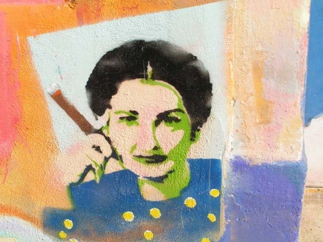 Malerei mit dem Titel "Simone de Beauvoir…" von Annamalt & Edward Naujok, Original-Kunstwerk