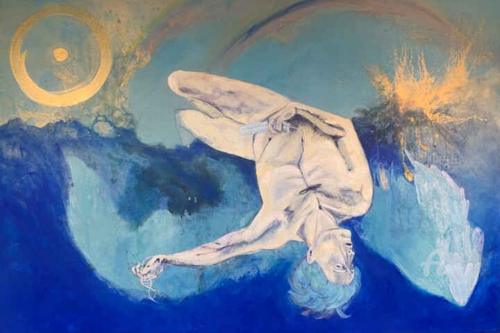 Malarstwo zatytułowany „Attempt to God” autorstwa Ega, Oryginalna praca, Akryl