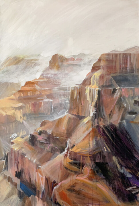 Pintura titulada "Grand Canyon No.2" por Ekaterina Glazkova, Obra de arte original, Acrílico
