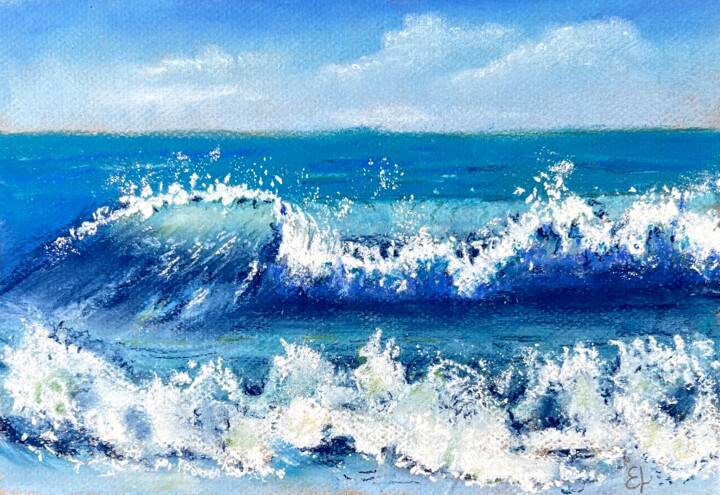 Рисунок под названием "Seascape - pastel,…" - Ekaterina Larina, Подлинное произведение искусства, Пастель