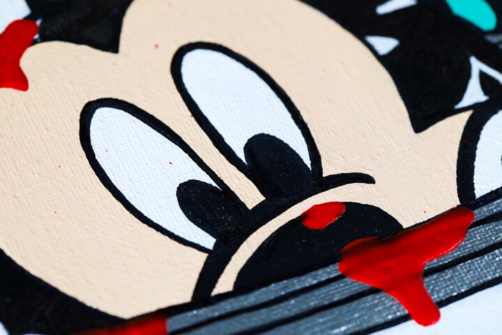 Gucci Mickey Mouse Pop Art " Mc Gee'd Out" 24x36 Original  Artwork by Ghost