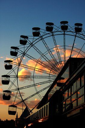 Fotografia intitolato "Sunset, Luna Park,…" da Elly B, Opera d'arte originale