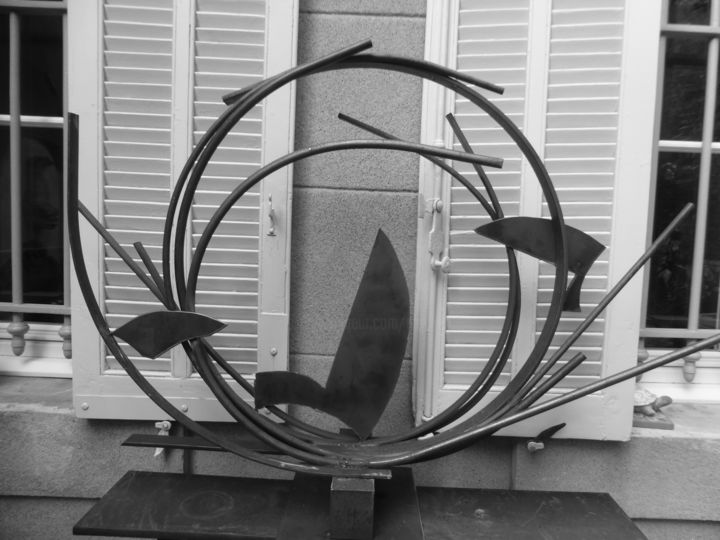 Sculpture titled "EldeKan "Sail aroun…" by Eldekan, Original Artwork, Metals