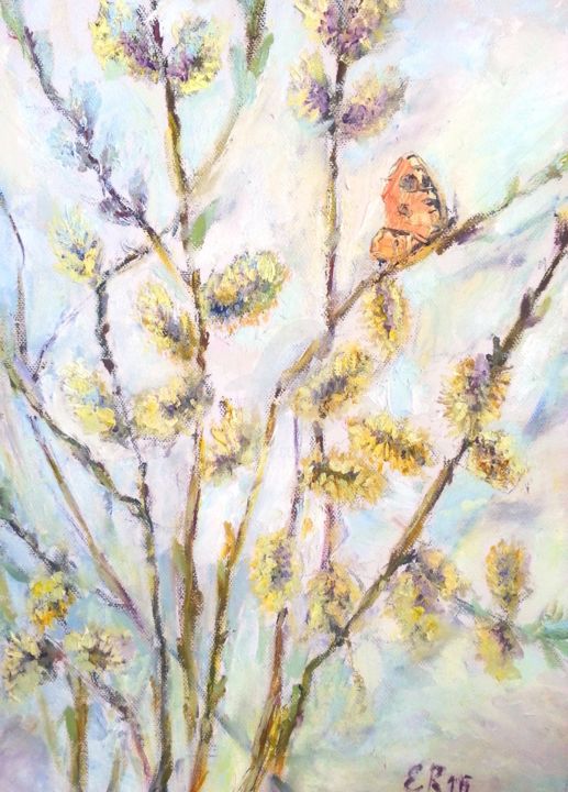 Malarstwo zatytułowany „Frueling.Весна” autorstwa Elen Ruzh, Oryginalna praca, Olej