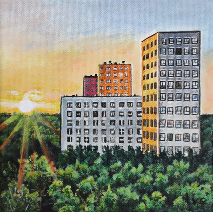绘画 标题为“City of Dawns” 由Elena Galeeva, 原创艺术品, 丙烯