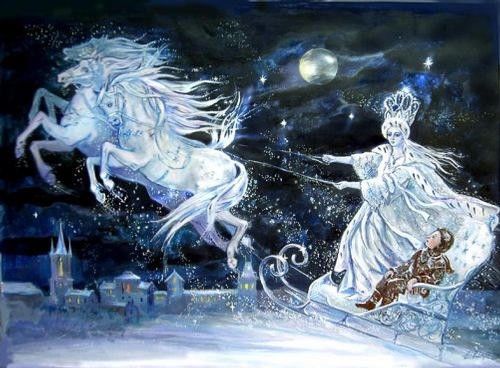 Painting titled "The Snow Queen" by Elena Ringo, Original Artwork