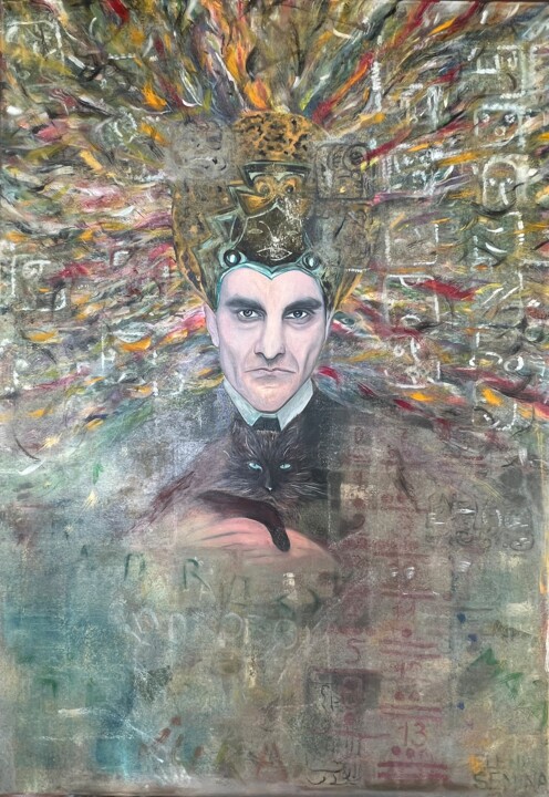 Pintura titulada "Il Messicano Yuri K…" por Elena Semina, Obra de arte original, Oleo