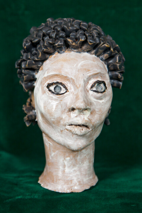 Escultura titulada "Mrs Ornella" por Elena Uljancic, Obra de arte original, Cerámica