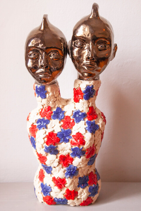 Skulptur mit dem Titel "They - ceramic scul…" von Elena Uljancic, Original-Kunstwerk, Keramik