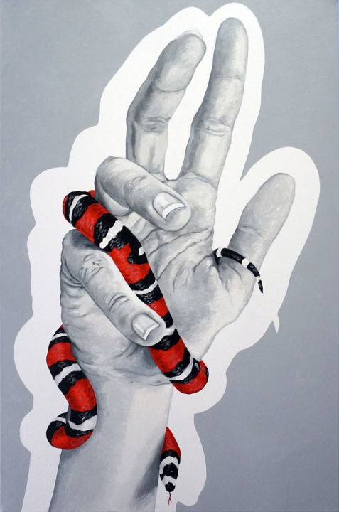 Картина под названием "Pantocrator? 02" - Elena Bombardelli, Подлинное произведение искусства, Масло