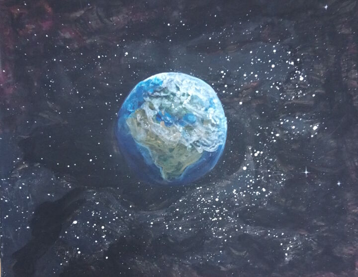 Peinture intitulée "Earth" par Eleonora Black, Œuvre d'art originale, Acrylique