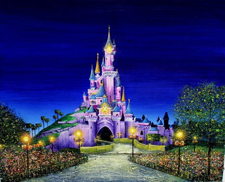 Tableau Château Disney Pink Castle – Ma jolie toile