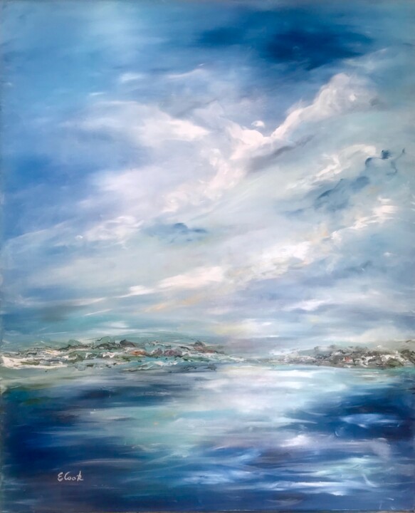 Painting titled "Above and Beyond" by Elisa Cook, Original Artwork, Oil