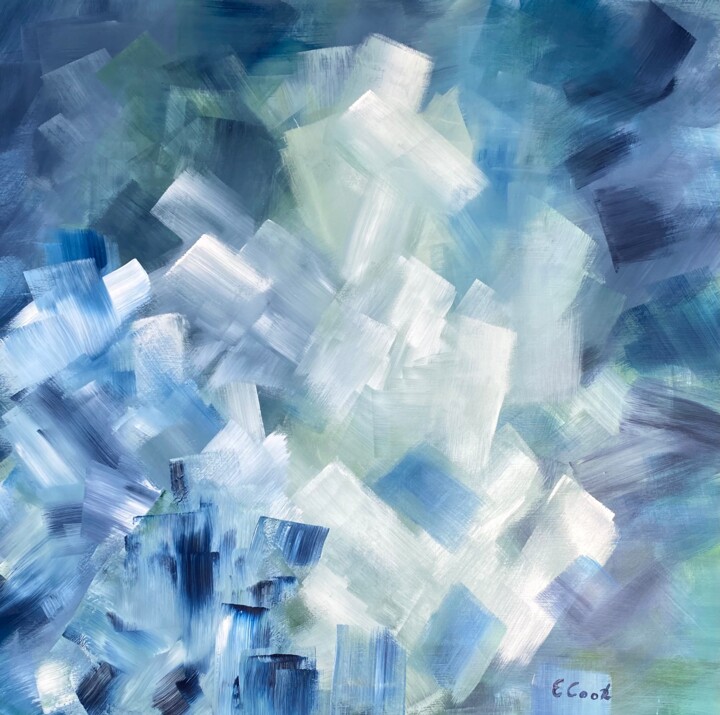 Painting titled "Lavish Crystals" by Elisa Cook, Original Artwork, Acrylic