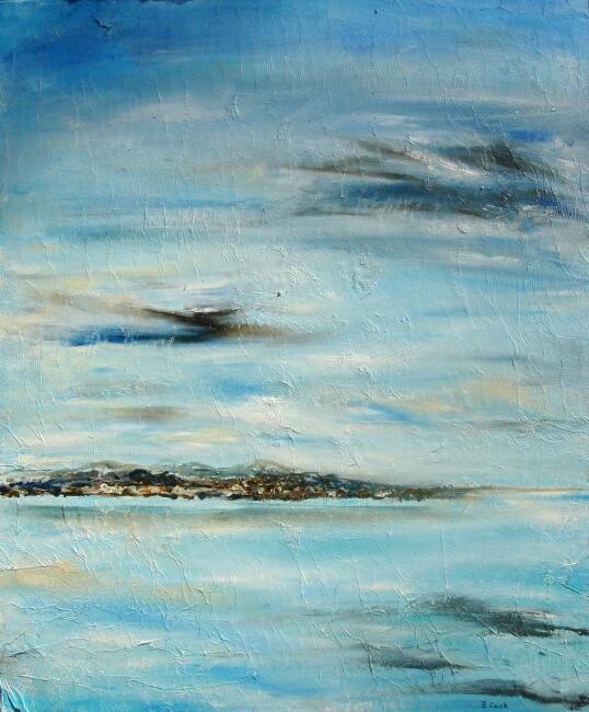 Painting titled "Quand les nuages gr…" by Elisa Cook, Original Artwork, Other