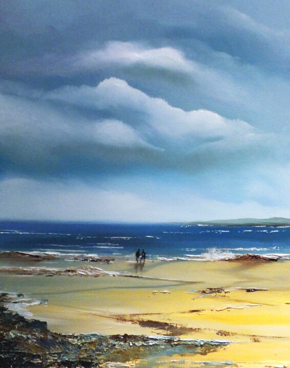 Painting titled "Southern Shores" by Elizabeth Williams, Original Artwork, Oil