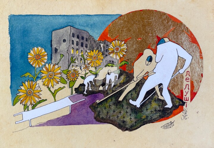 "The Communal Graves…" başlıklı Tablo Elodie M. Richard tarafından, Orijinal sanat, Mürekkep