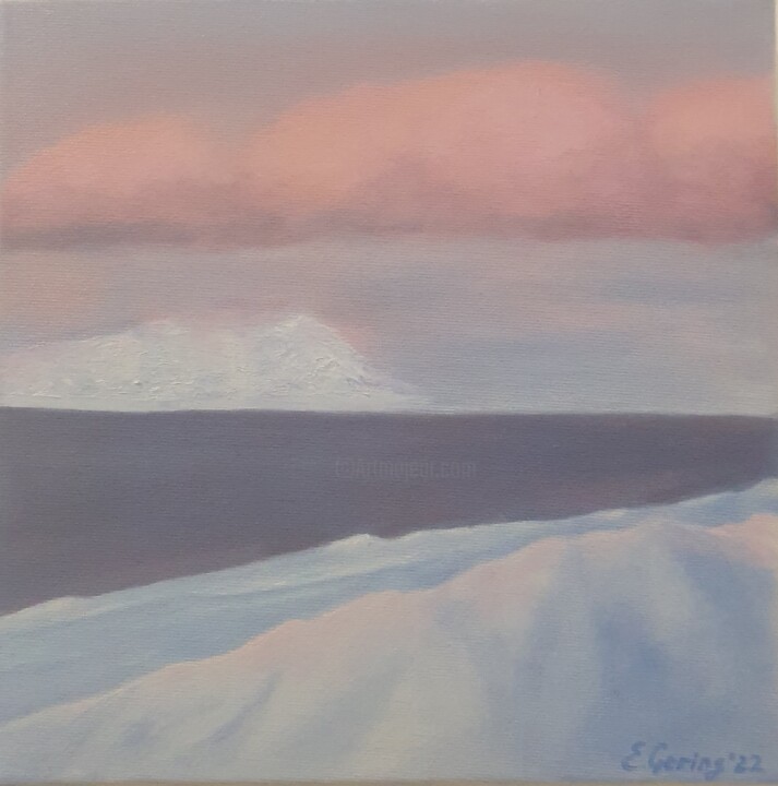 Painting titled "Sunset in the Himal…" by Eloise Gerbert, Original Artwork, Oil